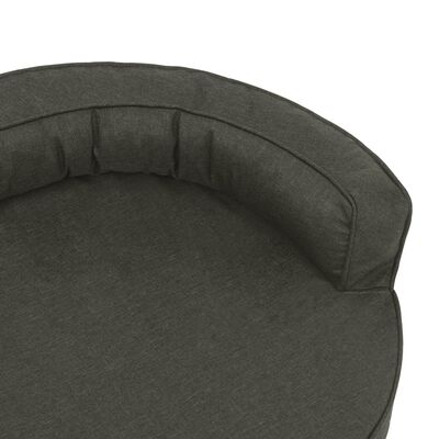 vidaXL Ergonomic Dog Bed Mattress 75x53 cm Linen Look Dark Grey