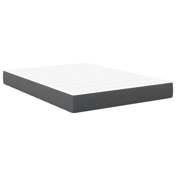 vidaXL Bed Mattress with Mattress Grey 140 x 200 cm Fabric