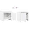 vidaXL Bedside Cabinet White 45x34x44.5 cm Engineered Wood