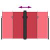 vidaXL Retractable Side Awning Red 200x600 cm