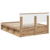 vidaXL Bed Frame Artisian Oak 140 x 190 cm Solid Pine Wood
