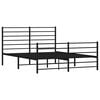 vidaXL Metal Bed Frame without Mattress with Footboard Black 120x200cm