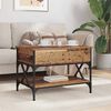 vidaXL Coffee Table Old Wood 70 x 50 x 50 cm Engineered Wood