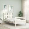 vidaXL Bed Frame without Mattress White 100x200 cm Solid Wood