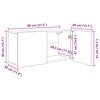 vidaXL TV Cabinet Wall-mounted 4 pcs Old Wood Engineered Wood