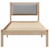 vidaXL Bed Frame with Headboard Light Grey 80 x 200 cm Solid Pine Wood