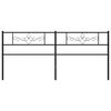 vidaXL Metal Headboard Black 200 cm