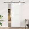 vidaXL Sliding Door White and Black 78 x 211 cm Solid Pine Wood