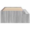vidaXL Bed Frame with Drawer Grey Sonoma 90 x 200 cm Engineered Wood