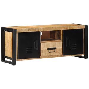 vidaXL TV Cabinet 100x30x40 cm Solid Rough Wood Mango