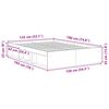 vidaXL Bed Frame without Mattress Concrete Grey 135x190 cm Double Double