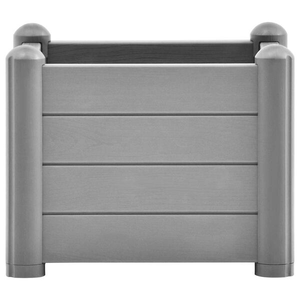 vidaXL Garden Raised Bed PP Stone Grey 43x43x35 cm