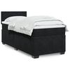 vidaXL Box Spring Bed with Mattress Black 90x200 cm Velvet