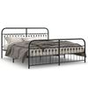 vidaXL Metal Bed Frame without Mattress with Footboard Black 183x203cm