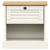 vidaXL Bedside Cabinet VIGO White 42x35x42 cm Solid Wood Pine