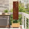 vidaXL Garden Privacy Screen Rusty 32 x 140 cm Weathering steel