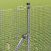 vidaXL Fence Post Silver 10 x 1.4 m (16 x 16 mm mesh) Steel