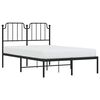 vidaXL Metal Bed Frame without Mattress with Headboard Black 120x190cm