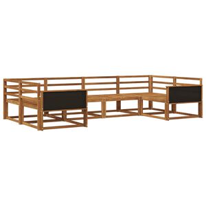 vidaXL Outdoor Sofa Set 6 pcs Natural Solid Acacia Wood