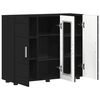 vidaXL Wooden Cabinet Black 88.5 x 30.5 x 73 cm Engineered Wood