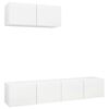 vidaXL 3 Piece TV Cabinet Set White Engineered Wood