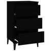 vidaXL Bedside Cabinet Black 40x35x70 cm Engineered Wood