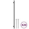 vidaXL Cabinet Handles 20 pcs Black 480 mm Stainless Steel