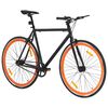 vidaXL Fixed Gear Bike Black and Orange 700c 55 cm
