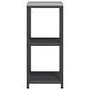 vidaXL Kitchen Storage with Shelf Black 40 x 50 x 92 cm Steel