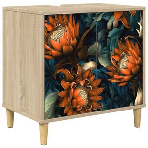 vidaXL Bathroom Cabinet LOCHEM Sonoma 60 x 40 x 60 cm Engineered Wood