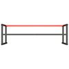 vidaXL Work Bench Frame Matte Black and Matte Red 180x57x79 cm Metal