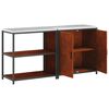 vidaXL Kitchen Storage Set with Shelf 2 pcs Rusty Weathering Steel