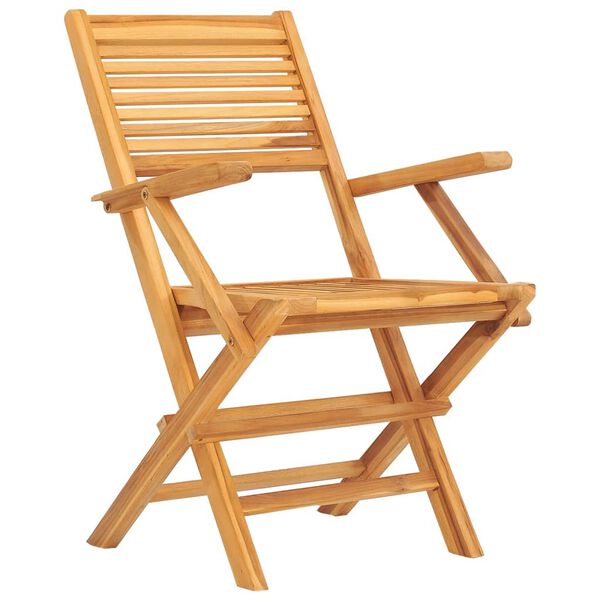 vidaXL Folding Garden Chairs 2 pcs 55x62x90 cm Solid Wood Teak