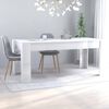 vidaXL Dining Table High Gloss White 180x90x76 cm Engineered Wood