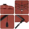 vidaXL Umbrella Terracotta 351 x 250 x 253 cm Polyester and Aluminium