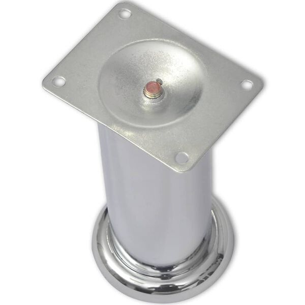 vidaXL Sofa Legs 8 pcs Round Chrome 180 mm