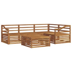 vidaXL Outdoor Sofa Set 5 pcs Natural Solid Acacia Wood