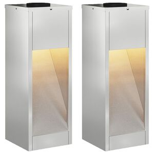 vidaXL Solar Led Pathway Light 2 pcs Warm White 18 x 18 x 50 cm