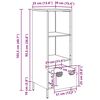 vidaXL Highboard Pink 35x39x103.5 cm Steel