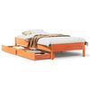 vidaXL Bed Frame without Mattress Wax Brown 100x200 cm Solid Wood Pine