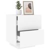 vidaXL Bedside Cabinets with LED Lights 2 pcs White Engineered Wood