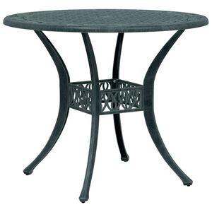 vidaXL Garden Table Green &Oslash;90x75 cm Cast Aluminium