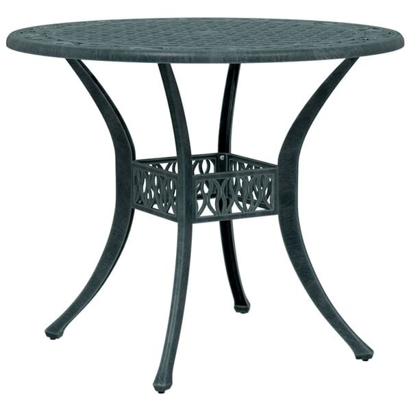 vidaXL Garden Table Green &Oslash;90x75 cm Cast Aluminium
