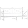 vidaXL Daybed with Trundle without Mattress White 90x200 cm Steel