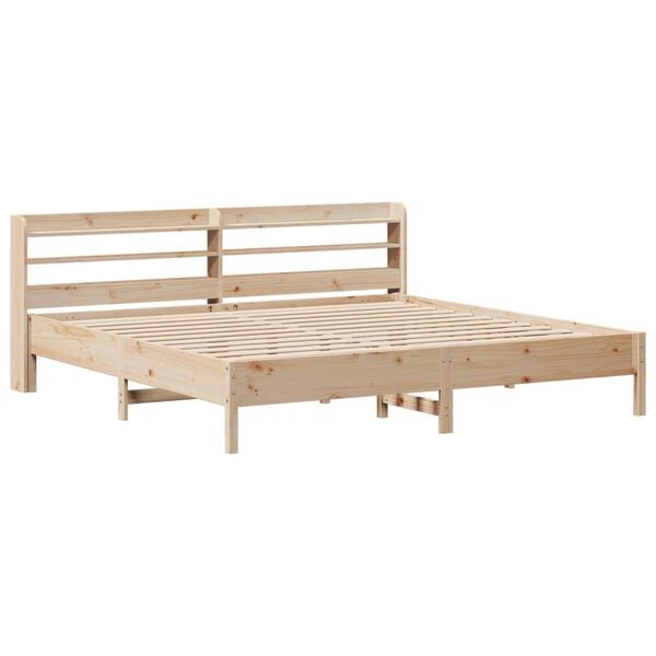 vidaXL Bed Frame without Mattress 180x200 cm Super King Solid Wood Pine