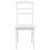 vidaXL Dining Chair 2 pcs White Solid Rubber Wood