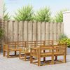 vidaXL Outdoor Sofa Set 9 pcs Natural Solid Acacia Wood