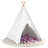 vidaXL Teepee Tent White 120 x 120 x 150 cm Fabric and Plastic
