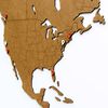 MiMi Innovations Wooden World Map Wall Decoration Luxury Brown 180x108 cm