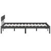 vidaXL Bed Frame without Mattress Grey Solid Wood Small Double